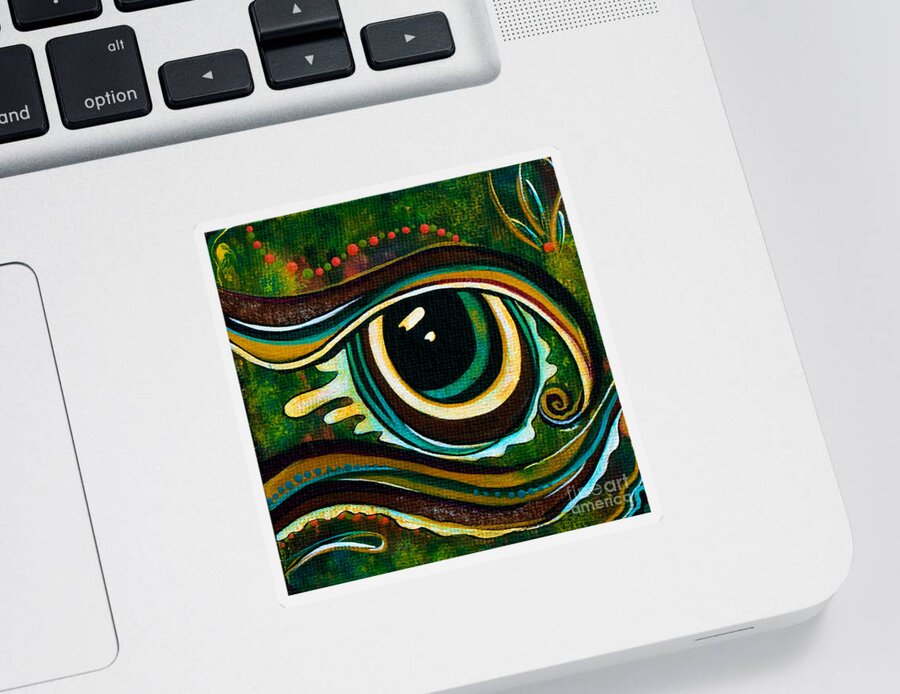Third Eye Painting Sticker featuring the painting Unique Spirit Eye by Deborha Kerr