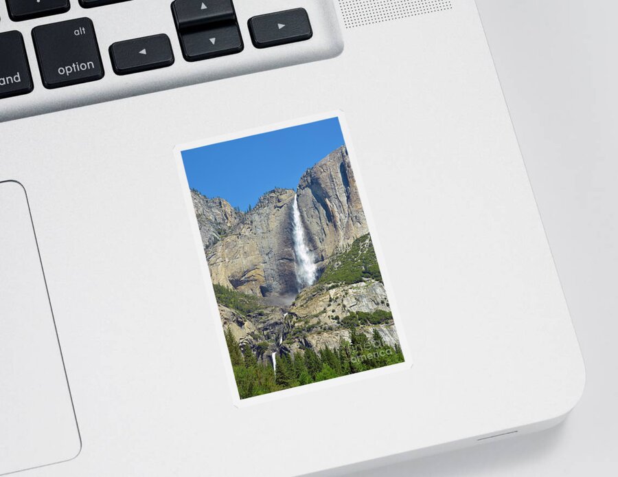 Yosemite National Park Sticker featuring the photograph Upper and Lower Yosemite Falls by Debra Thompson