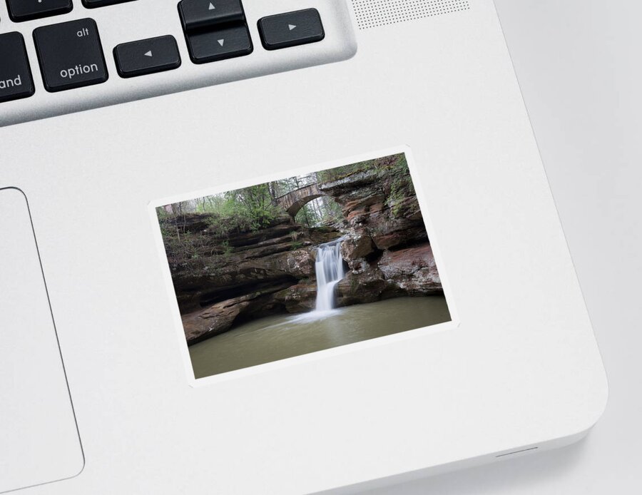 Water Sticker featuring the photograph Upper Falls At Old Mans Cave II by Dale Kincaid