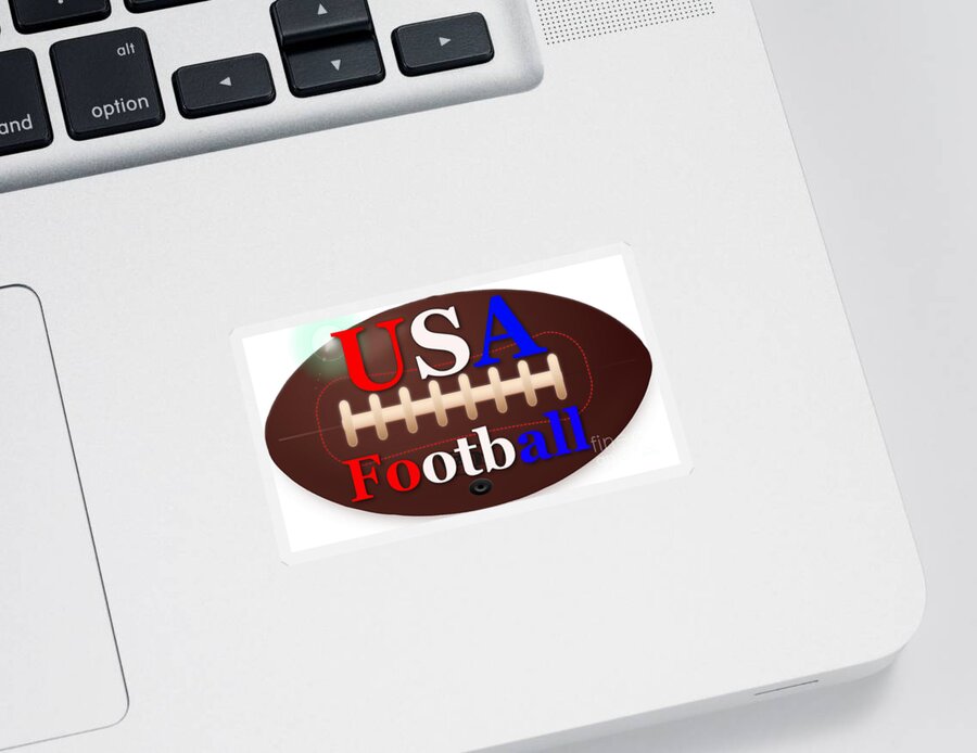 Usa Sticker featuring the digital art USA football vintage by Vintage Collectables