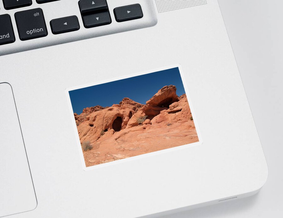 Valley Of Fire Sticker featuring the photograph Valley of Fire 19 by Richard J Cassato