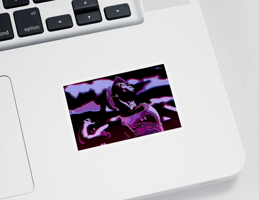 Venus Williams Sticker featuring the digital art Venus Williams Queen V by Brian Reaves