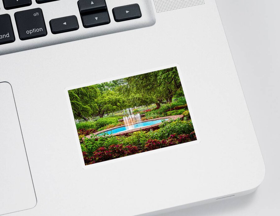 Prescott Park Sticker featuring the photograph Verdant Garden by Jeff Sinon