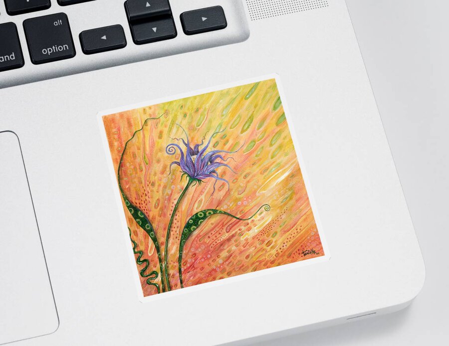 Floral Sticker featuring the painting Verve by Tanielle Childers
