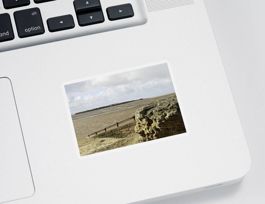 Hilbre Island Sticker featuring the photograph View over to Hilbre by Spikey Mouse Photography
