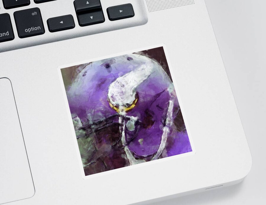 Vikings Sticker featuring the digital art Vikings Art Abstract by David G Paul