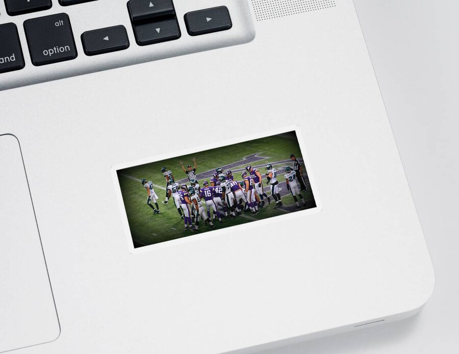 Minnesota Vikings Sticker featuring the photograph Vikings vs Eagles by Amanda Stadther