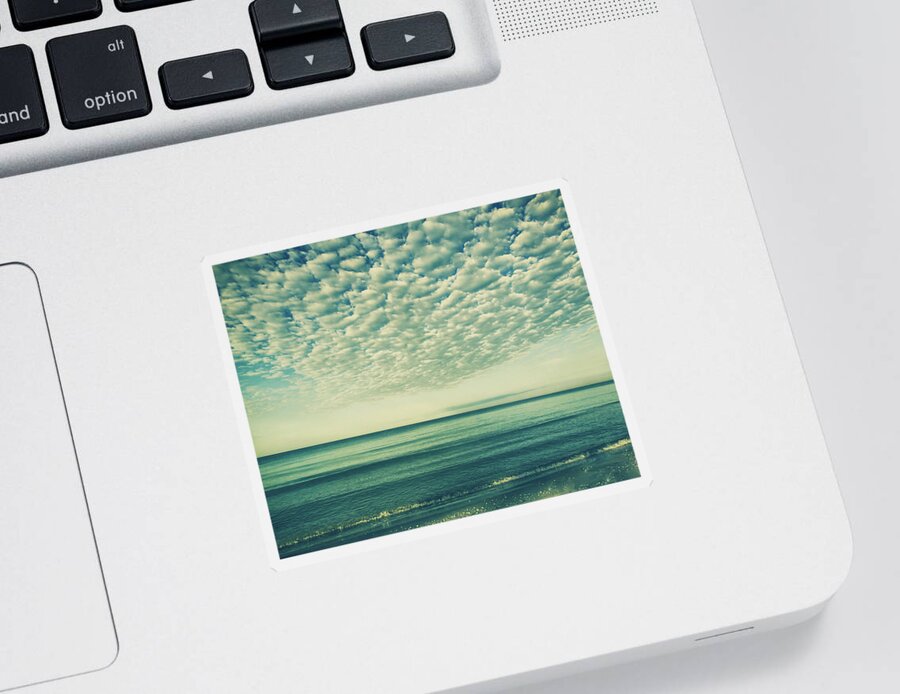 Tranquil Scene Sticker featuring the photograph Vintage Clouds by Kim Hojnacki