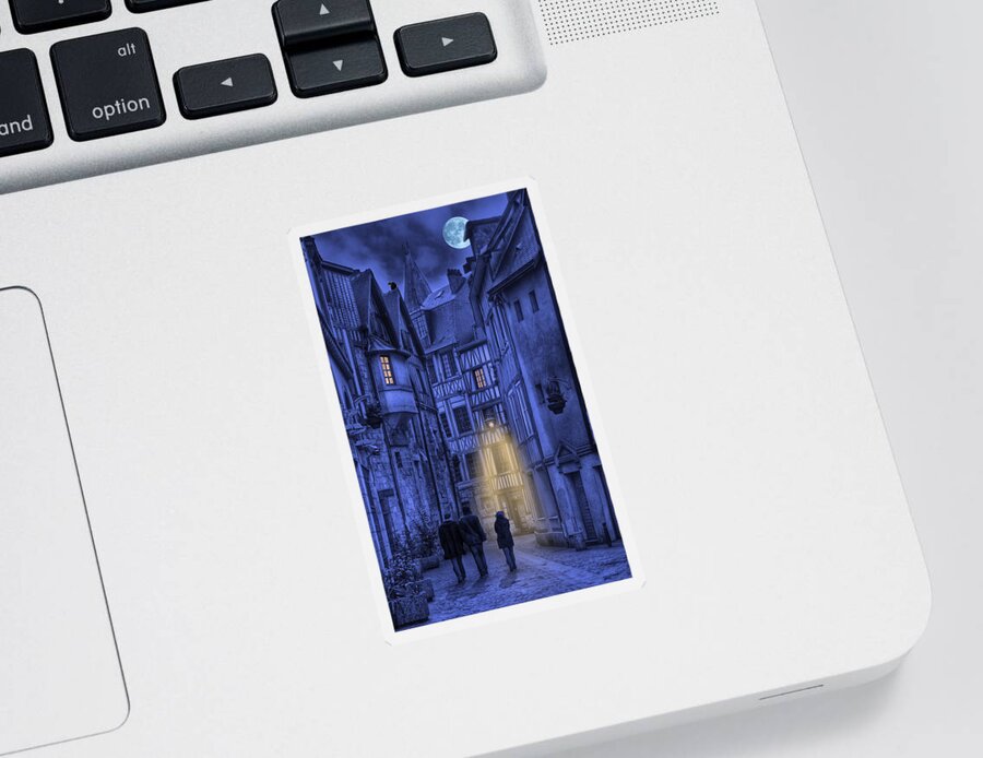 Digital Work Sticker featuring the photograph Walking Into The Past by Jean-Pierre Ducondi