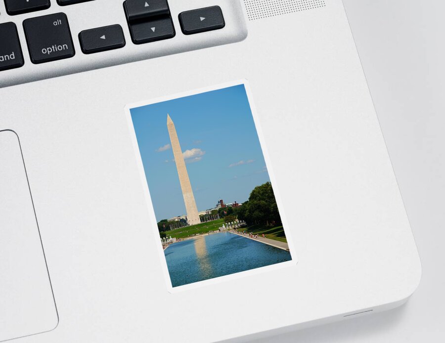 Washington Sticker featuring the photograph Washington Monument Reflection by Kenny Glover
