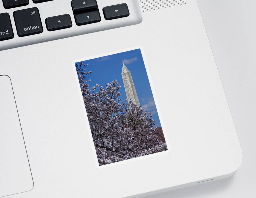 Washington Sticker featuring the photograph Washington Monument by Susan Candelario