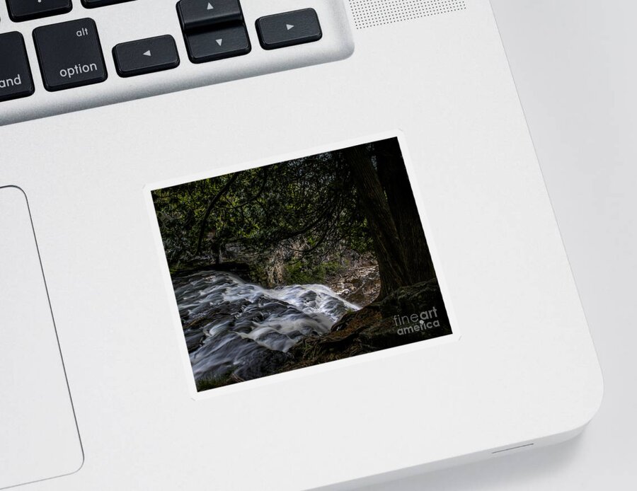 Waterfalls Sticker featuring the photograph Waterfalls 3 by Ronald Grogan