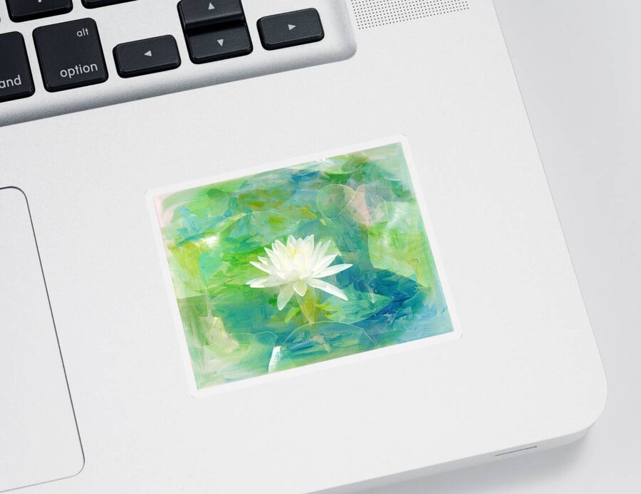 Waterlily Sticker featuring the photograph Waterlily Wildflower by Carol Senske