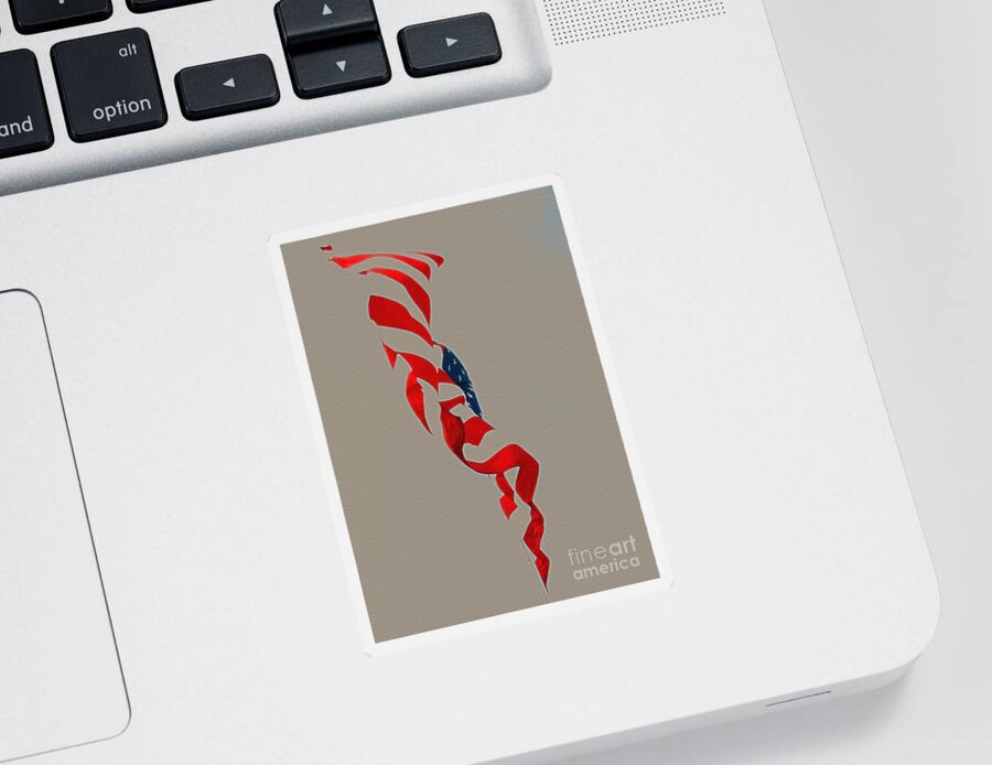 Old Glory Sticker featuring the photograph Waving by Lydia Holly