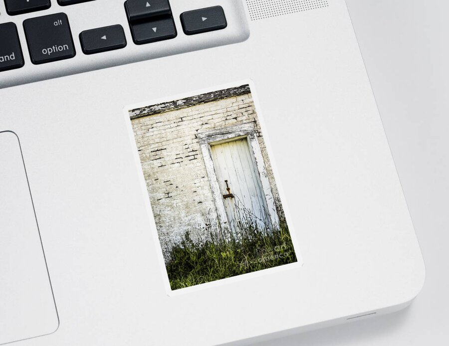 Rustic Sticker featuring the photograph Weathered Door by Diane Diederich