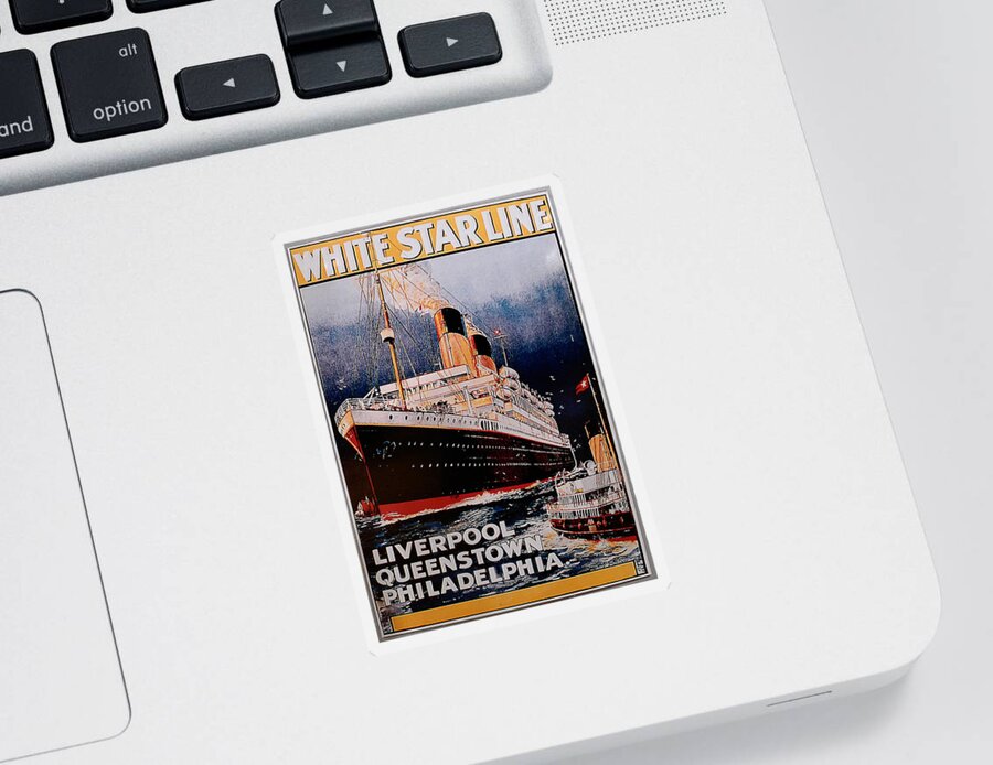 Titanic Sticker featuring the photograph White Star Line Poster 1 by Richard Reeve