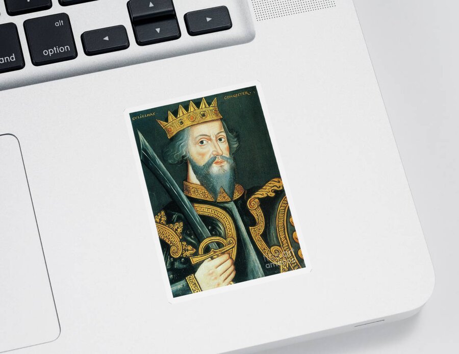 History Sticker featuring the photograph William The Conqueror, King Of England by Photo Researchers
