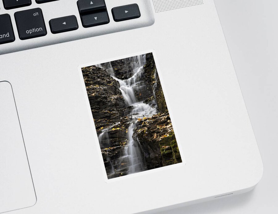 Buttermilk Falls Sticker featuring the photograph Winding Waterfall by Christina Rollo