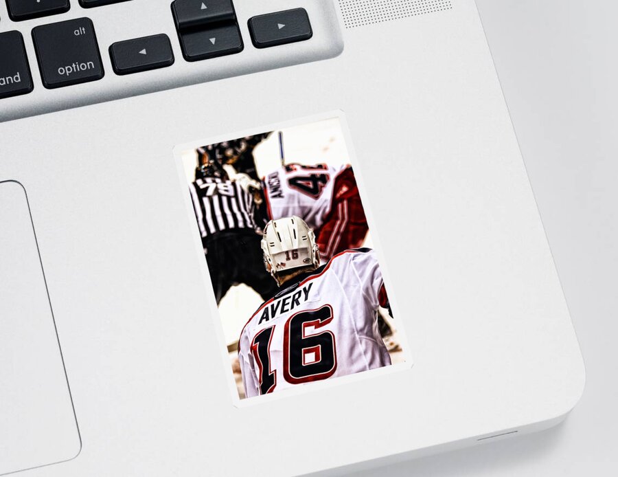 Hockey Sticker featuring the photograph Winger by Karol Livote