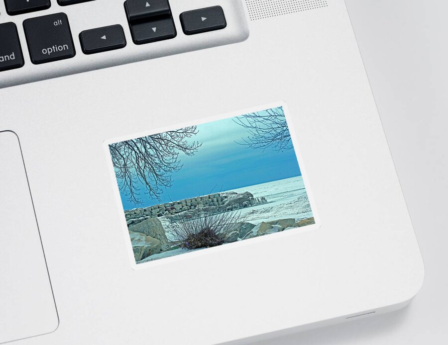 Winter Sticker featuring the photograph Winter Blues by Kay Novy