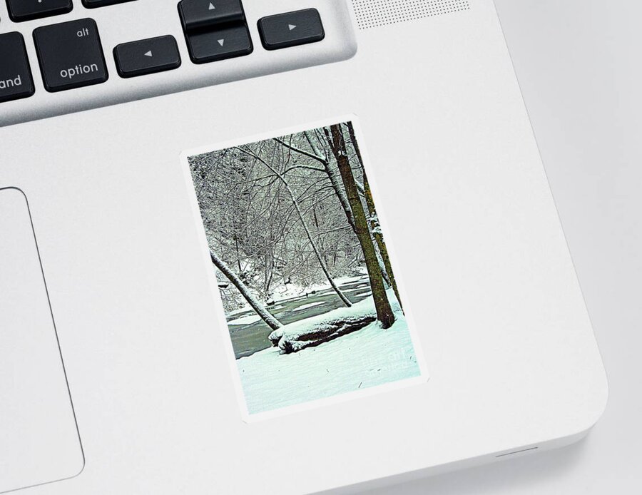 Wisconsin Sticker featuring the photograph Winter By The Creek by Kay Novy