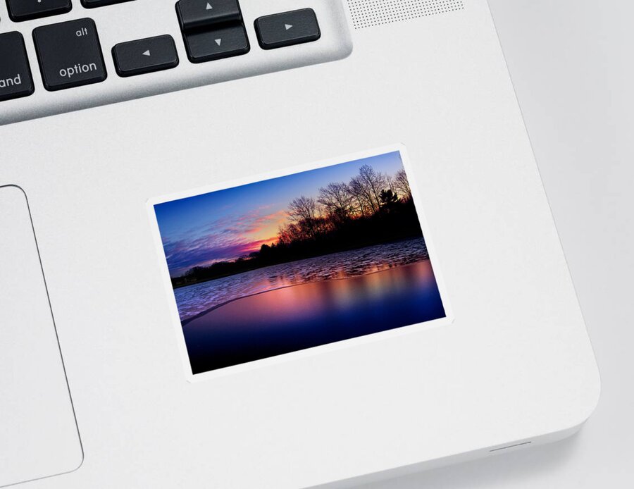 Dawn Sticker featuring the photograph Winter Glow by Rob Blair