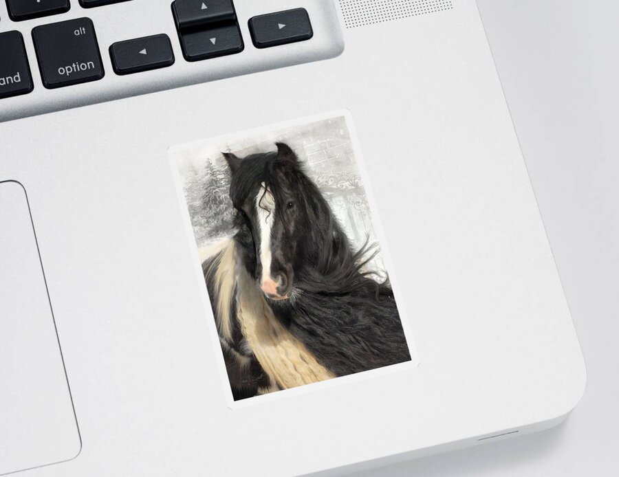 Gypsy Horses Sticker featuring the photograph Winter Woolies by Fran J Scott