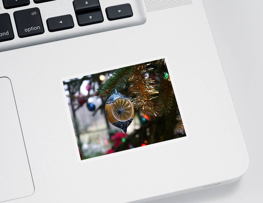 Richard Reeve Sticker featuring the photograph Winterthur - Glass Tree Ornament by Richard Reeve
