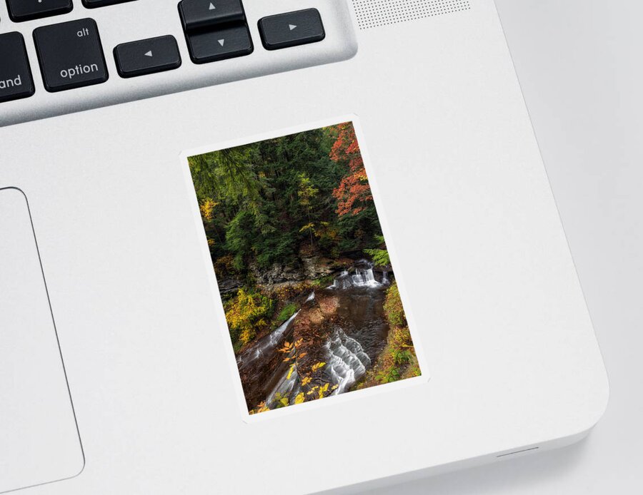 Wolf Creek Falls Sticker featuring the photograph Wolf Creek Falls by Mark Papke