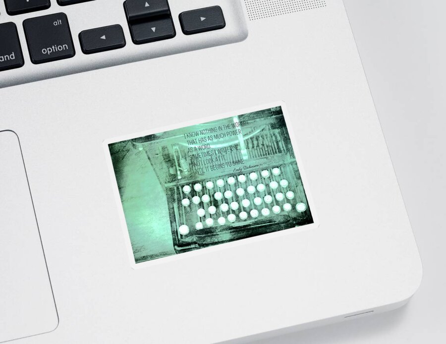 Digital Art Sticker featuring the photograph Words That Shine by Bonnie Bruno