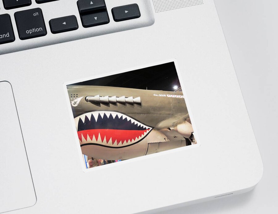 Wwii Sticker featuring the photograph WWII Shark by Aaron Martens