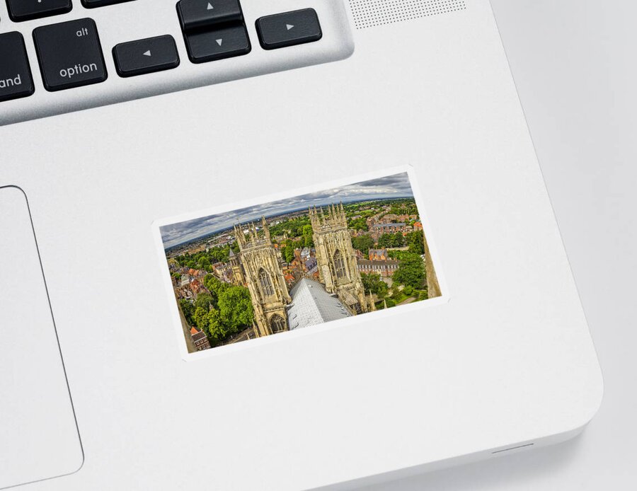 York Sticker featuring the photograph York from York Minster Tower by Pablo Lopez