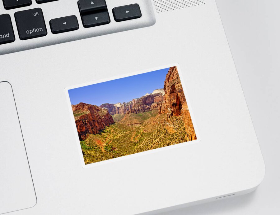 Zion Sticker featuring the photograph Zion Canyon by Greg Norrell