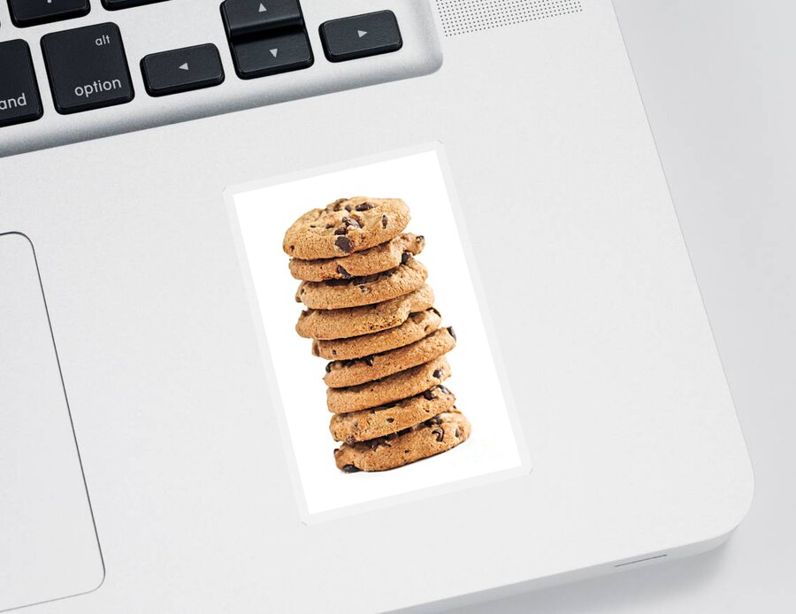 Cookies Sticker featuring the photograph Chocolate chip cookies 4 by Elena Elisseeva