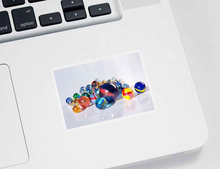 Abstract Sticker featuring the photograph Colorful Marbles #1 by Carlos Caetano