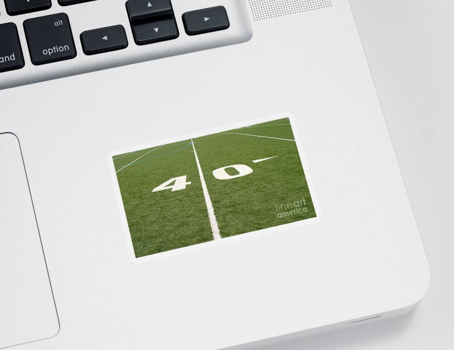 American Sticker featuring the photograph Football Field Forty #1 by Henrik Lehnerer