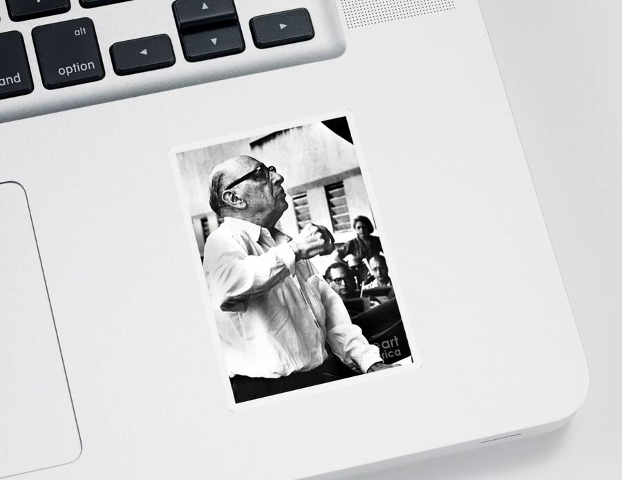 History Sticker featuring the photograph Igor Stravinsky, Russian Composer #1 by Omikron