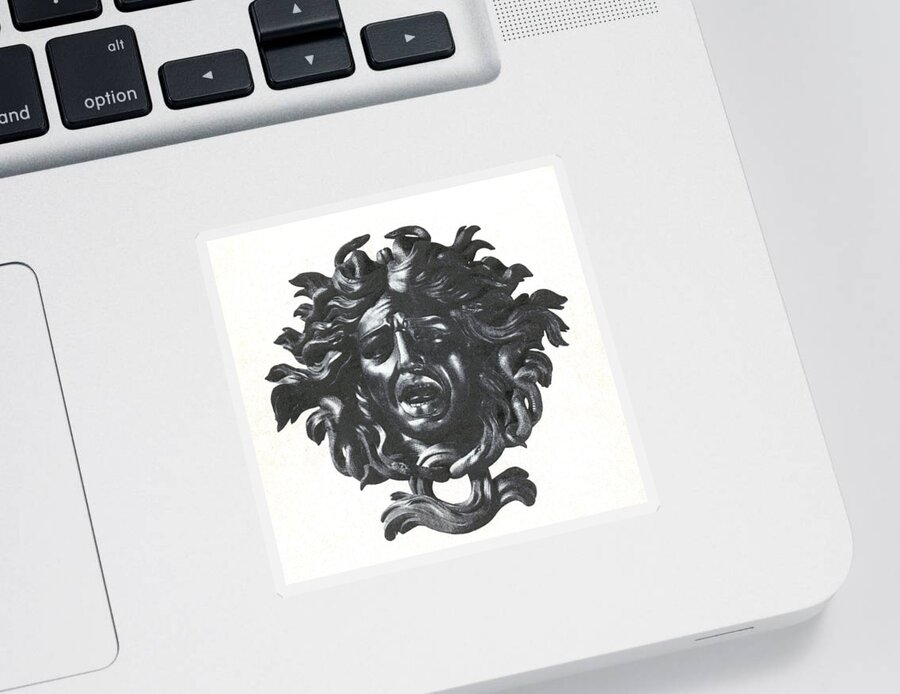 Petrifying Sticker featuring the photograph Medusa Head #1 by Photo Researchers