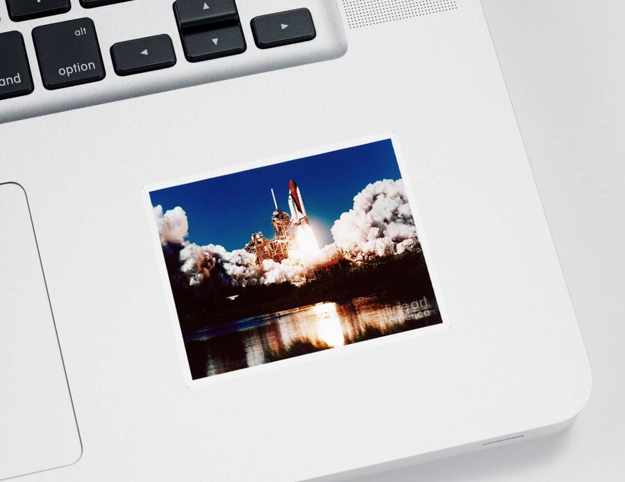 Space Shuttle Sticker featuring the photograph Space Shuttle Launch #7 by Nasa