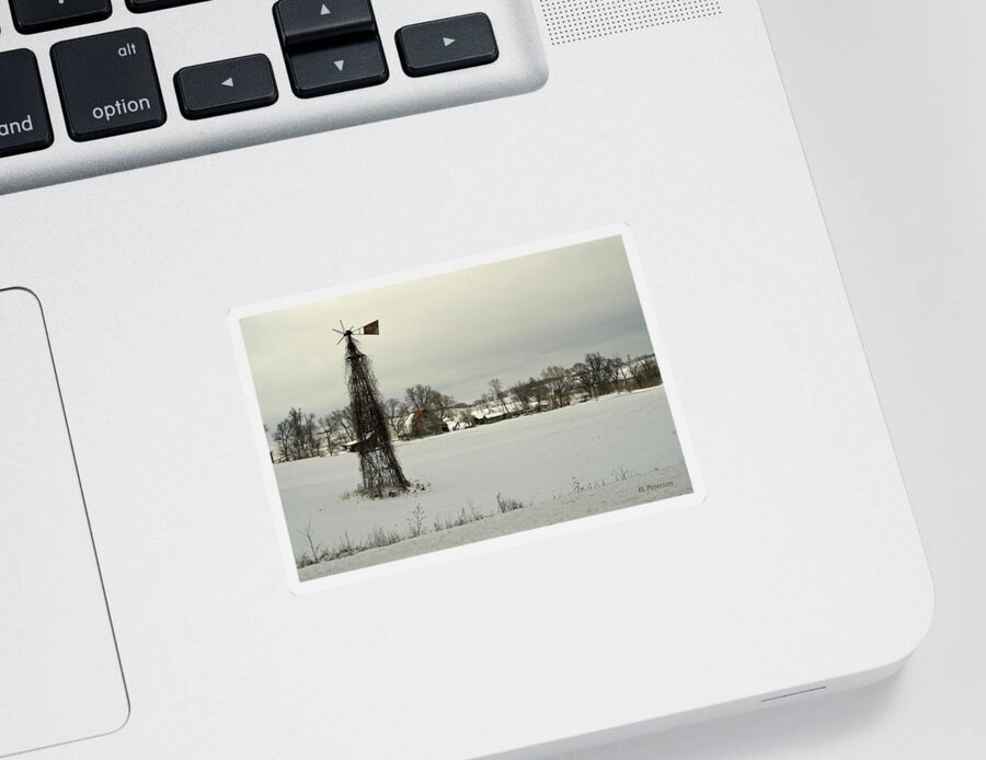 Barns Sticker featuring the photograph Winter On The Farm #1 by Ed Peterson