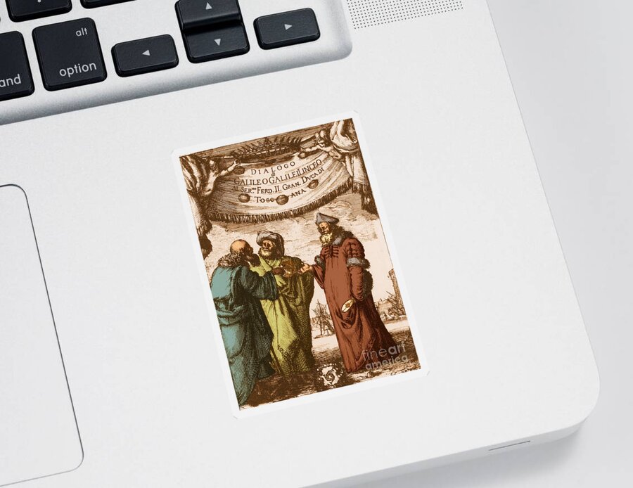 Galileo Sticker featuring the photograph Aristotle Ptolemy And Copernicus #5 by Science Source