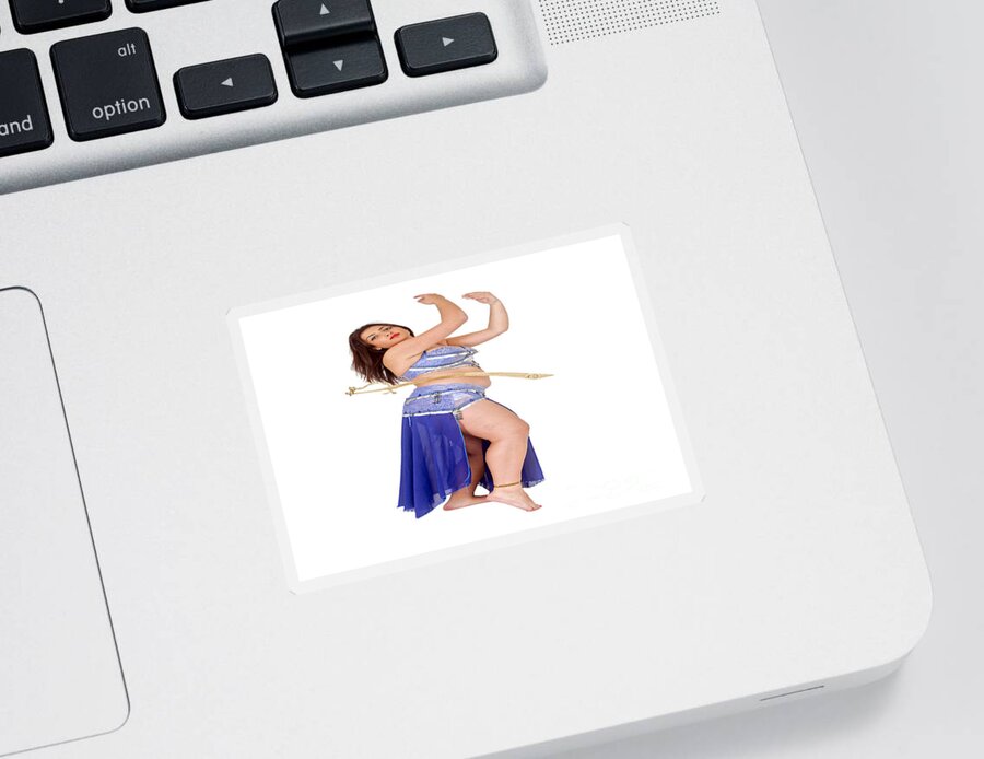 Sword Sticker featuring the photograph Belly dancer #6 by Ilan Rosen