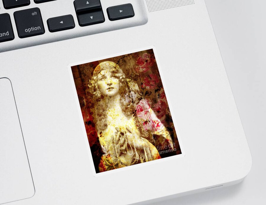 Nostalgic Seduction Sticker featuring the photograph Winsome Woman #39 by Chris Andruskiewicz