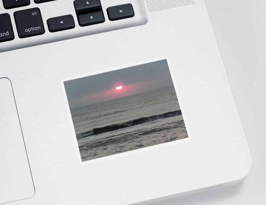 Sunrise Sticker featuring the photograph A Glow In The Clouds by Kim Galluzzo