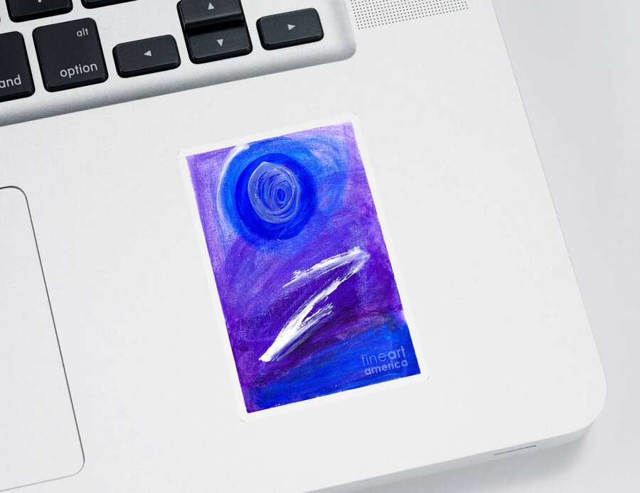 Abstract Sticker featuring the painting Abstract Wax Art by Simon Bratt