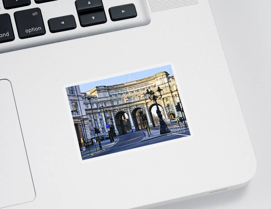 Admiralty Sticker featuring the photograph Admiralty Arch in Westminster London by Elena Elisseeva