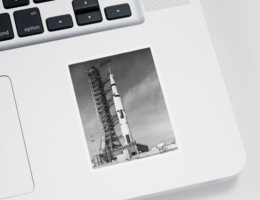 Science Sticker featuring the photograph Apollo Iv Rocket by NASA/Science Source