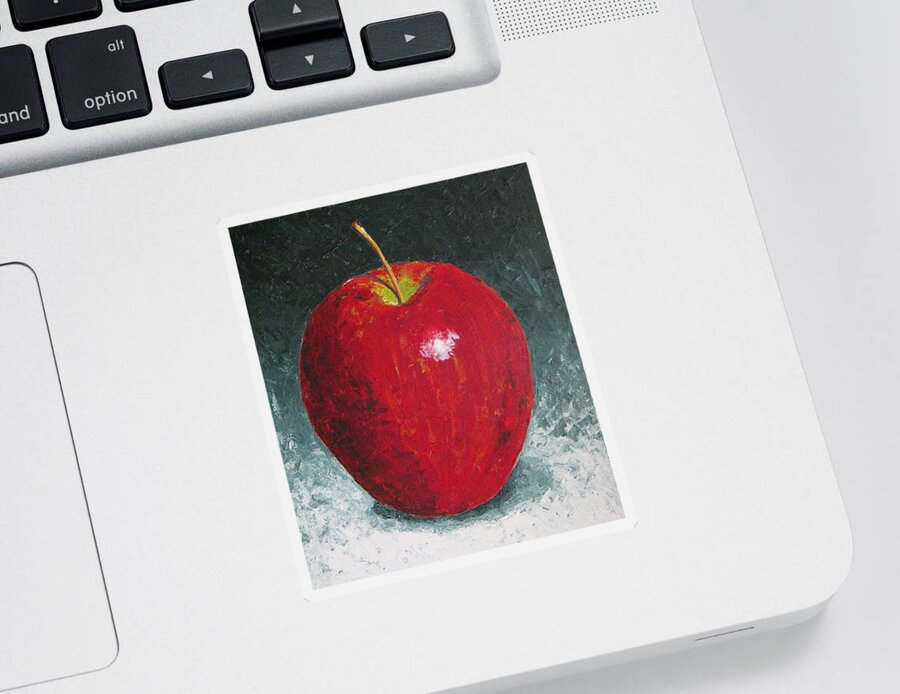 Apple Sticker featuring the painting Apple by Rollin Kocsis