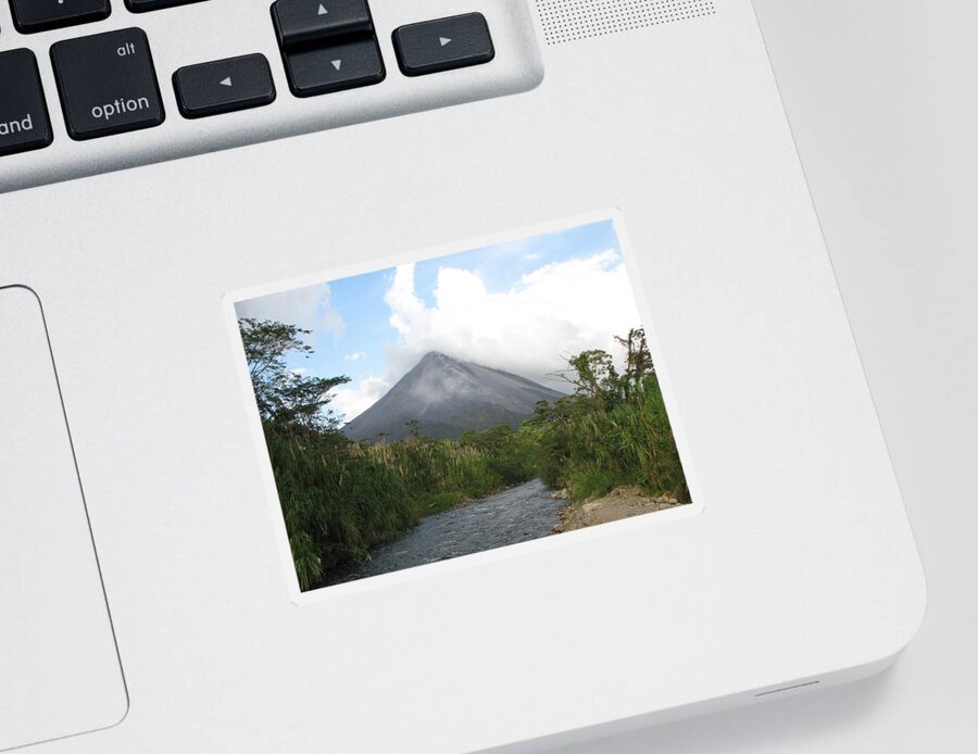 Arenal Volcano Sticker featuring the photograph Arenal Volcano by Keith Stokes