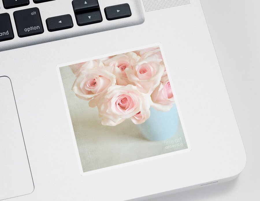 Roses Sticker featuring the photograph Baby Pink Roses by Lyn Randle